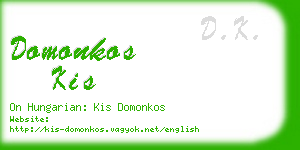 domonkos kis business card